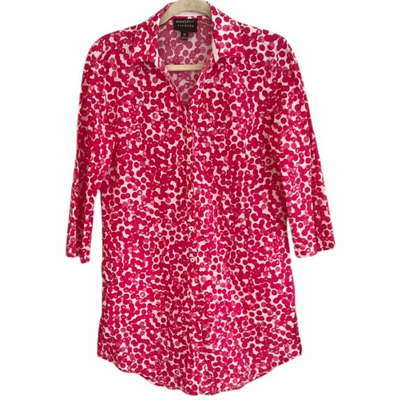 Women's Talbots x‎ Miraclesuit Beach Shirt Playful Dot Size Extra Small - Picture 2 of 6